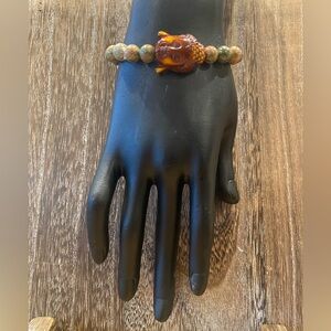 Handcrafted Beaded Bracelet with Owl Charm